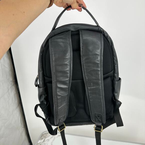 Ralph Lauren Chaps Mens Leather Backpack CH4001 Travel Work Preppy Minimalist - Picture 5 of 15